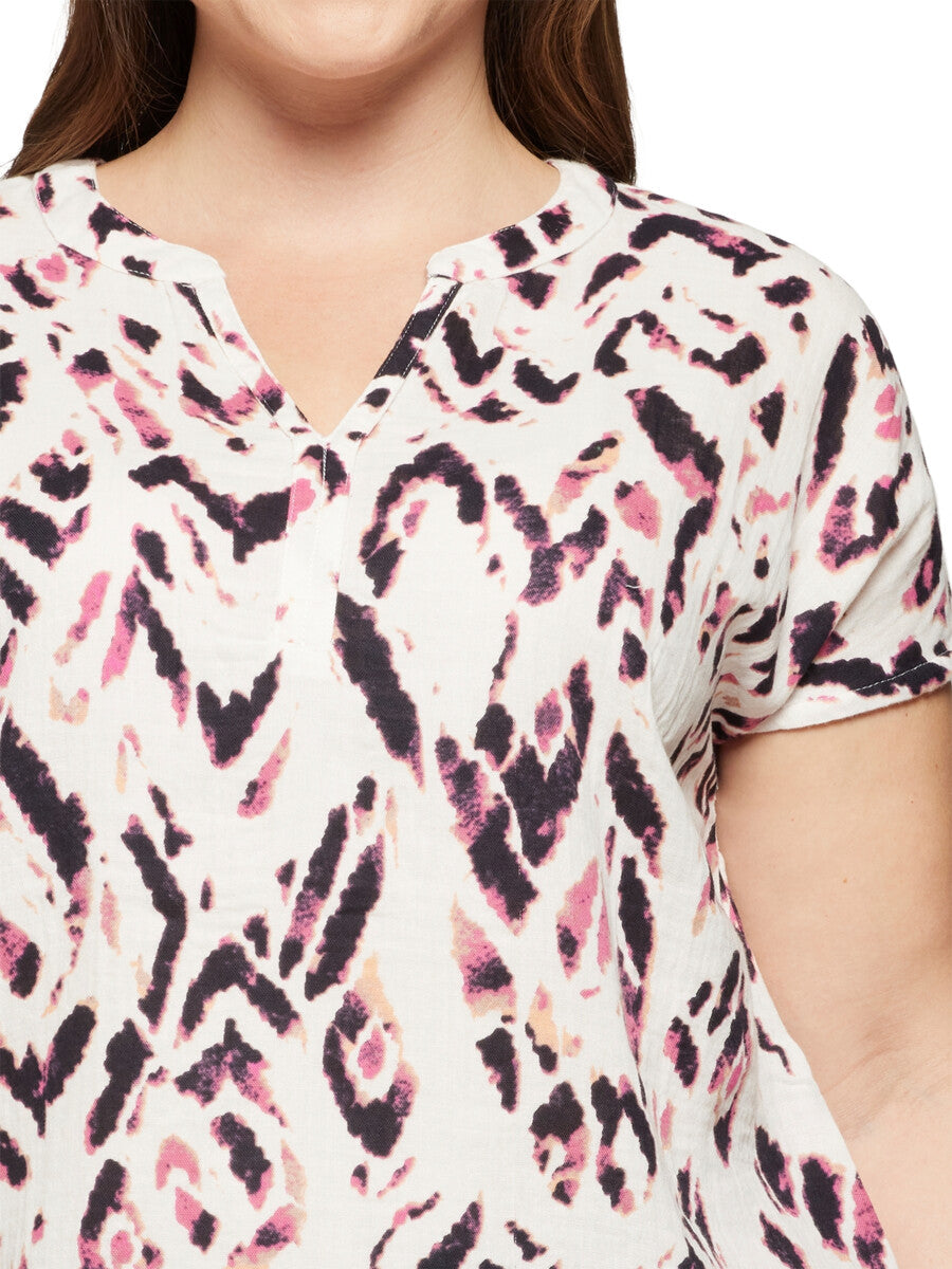 Ciso top wit roze