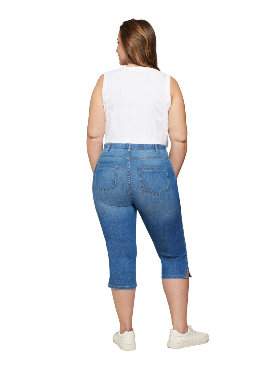 Ciso sofia capri jeans blue denim