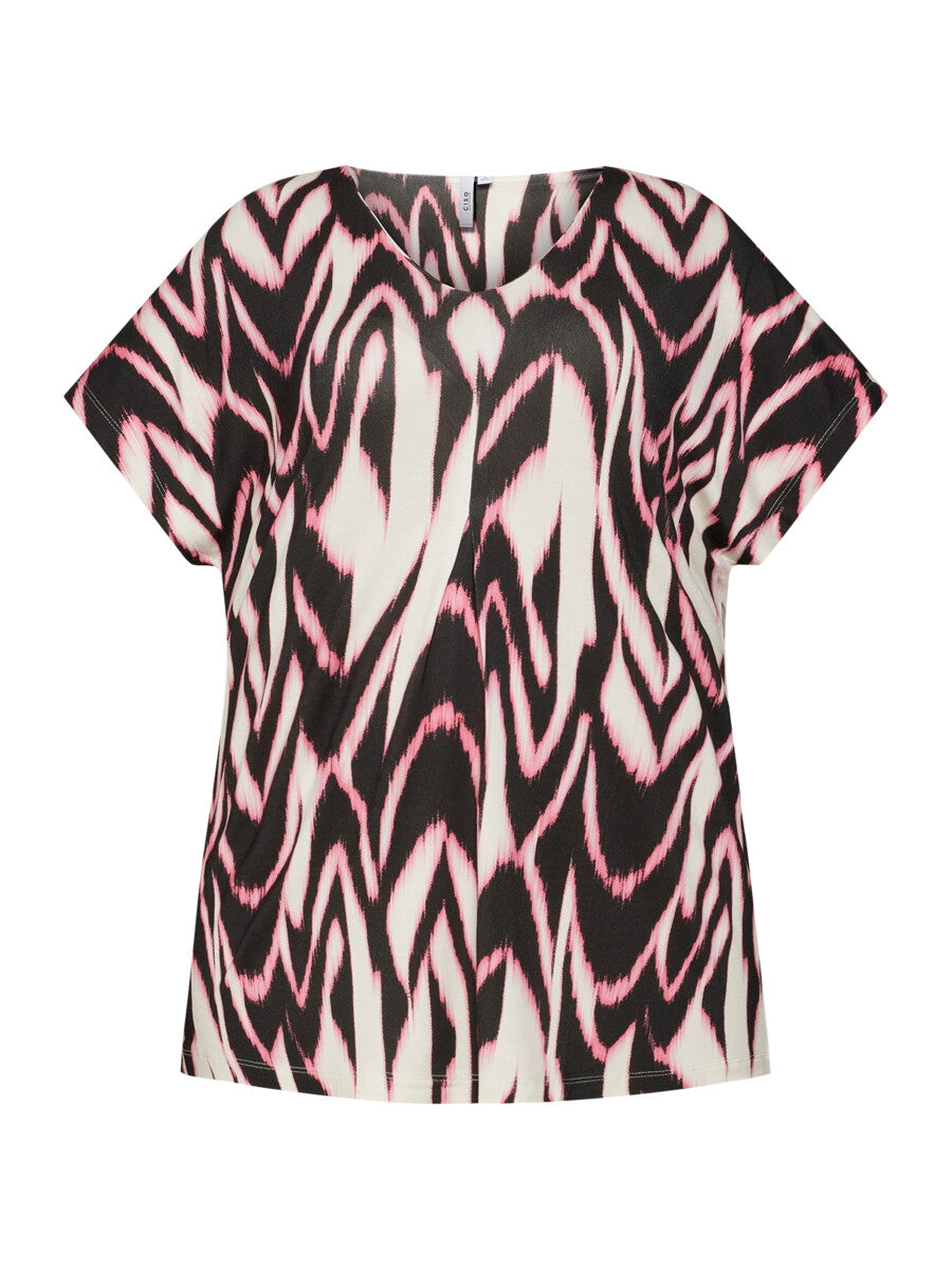 Ciso t-shirt black mix roze