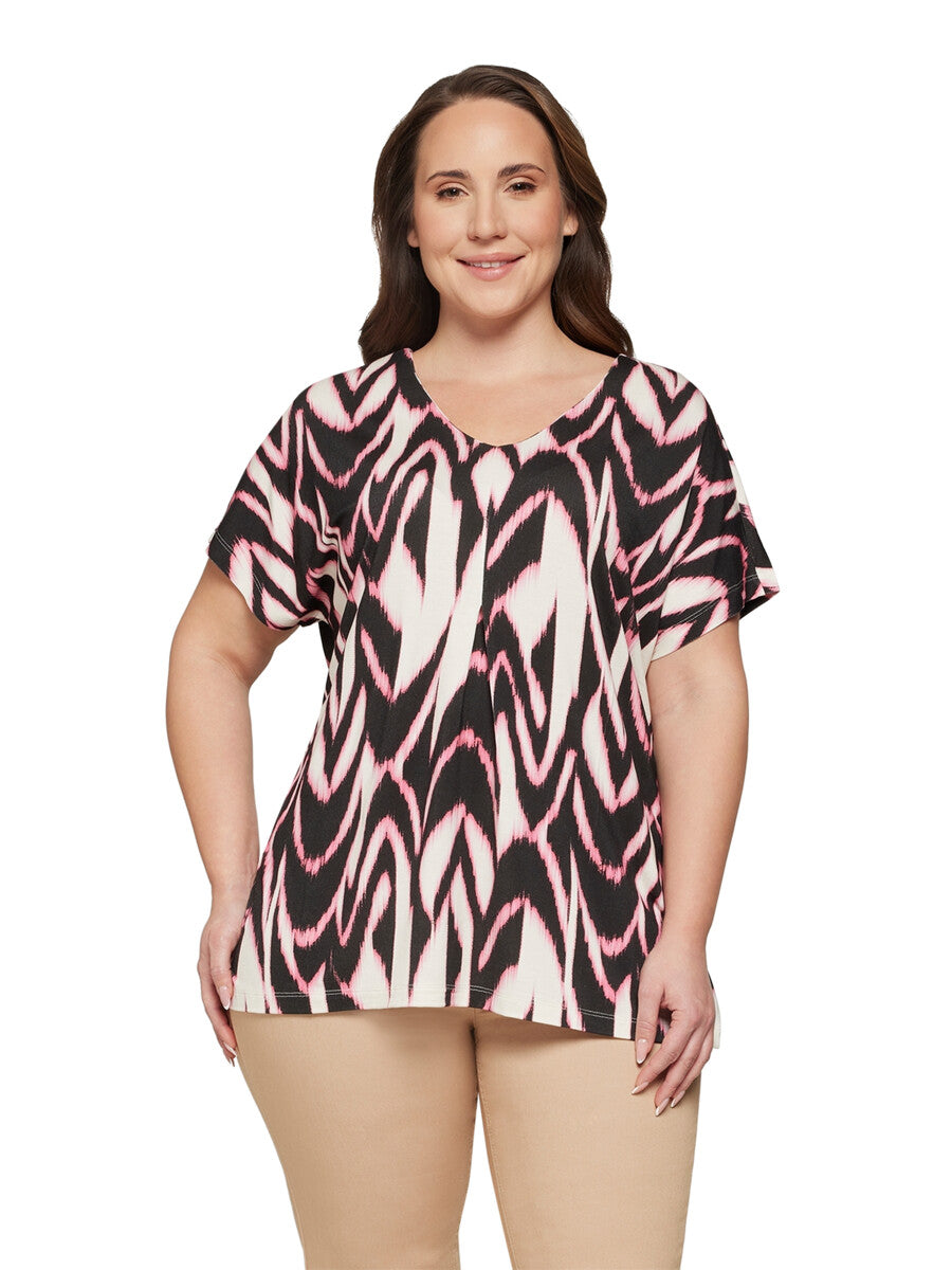 Ciso t-shirt black mix roze