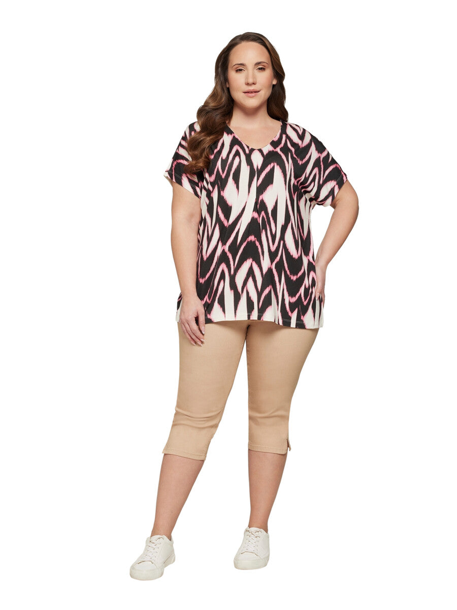 Ciso t-shirt black mix roze