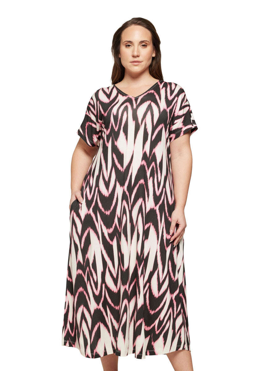 Ciso dress roze zwart
