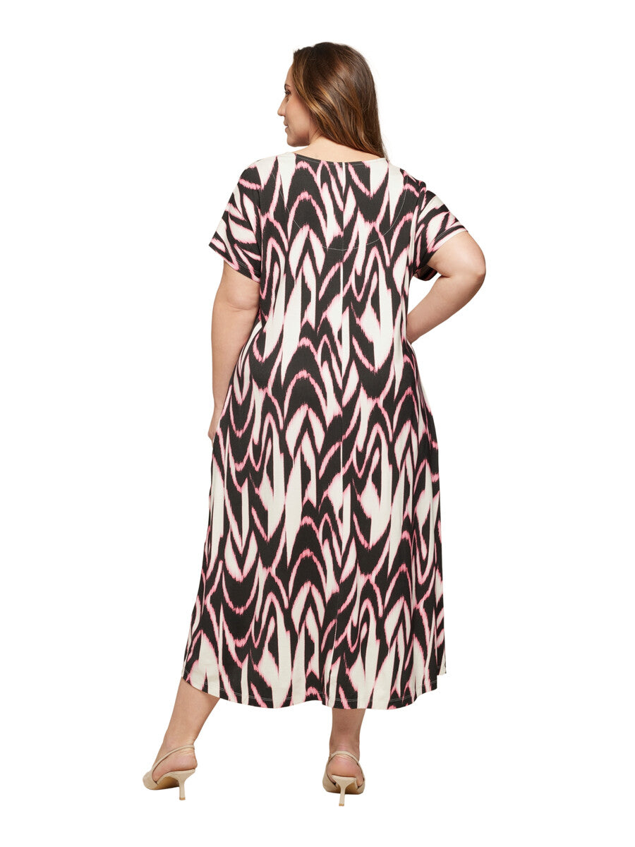 Ciso dress roze zwart