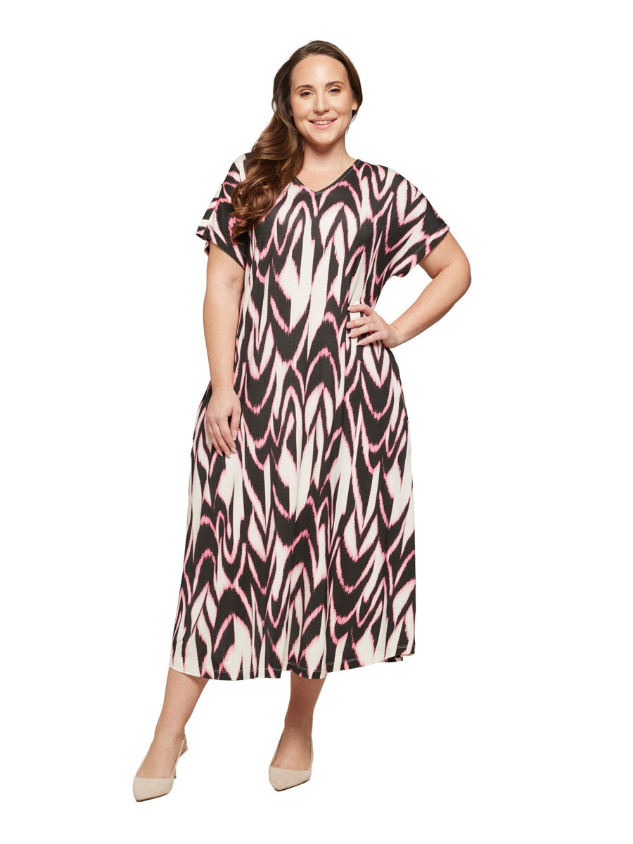 Ciso dress roze zwart