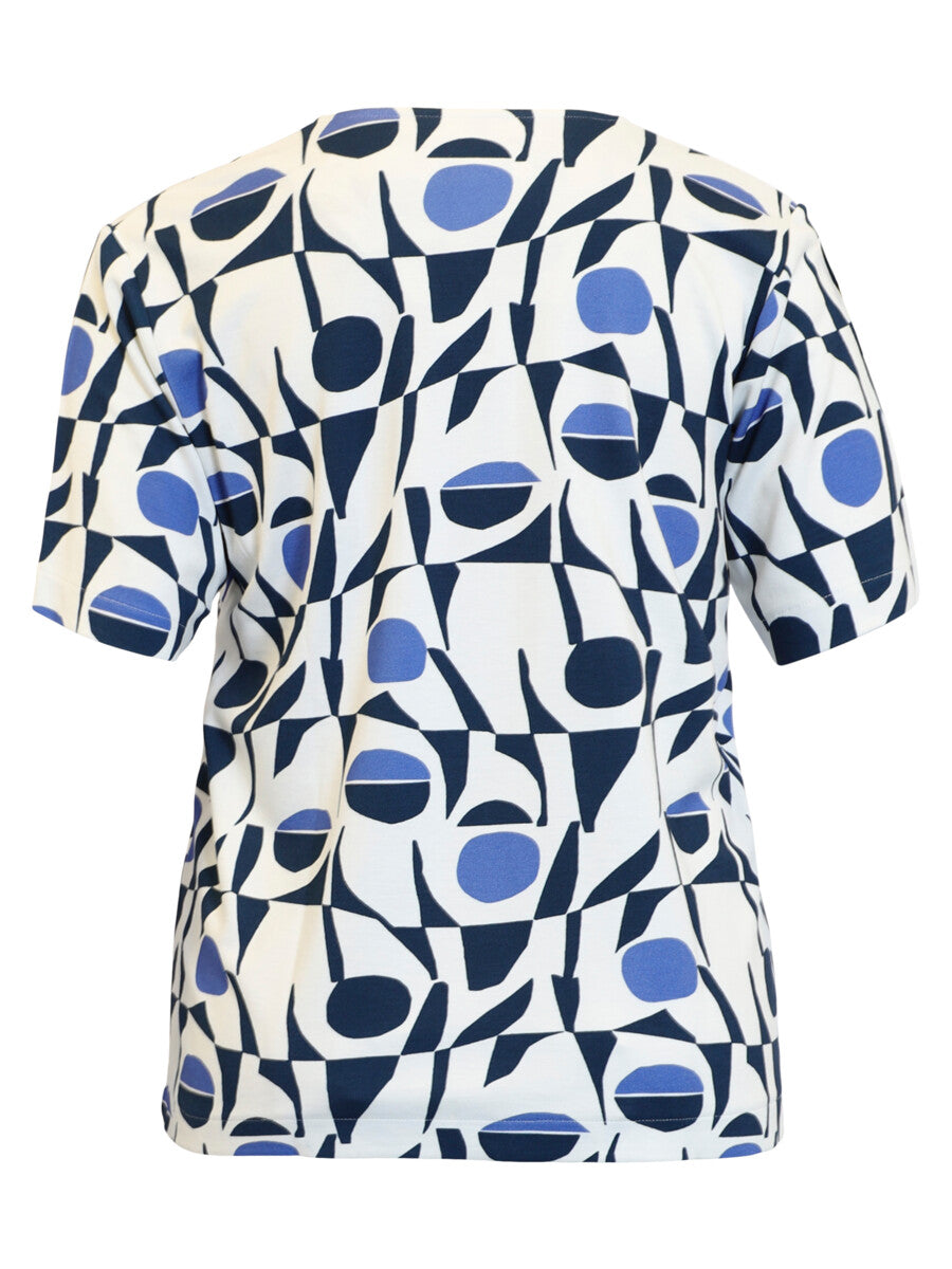 Ciso top cirkel wit blauw