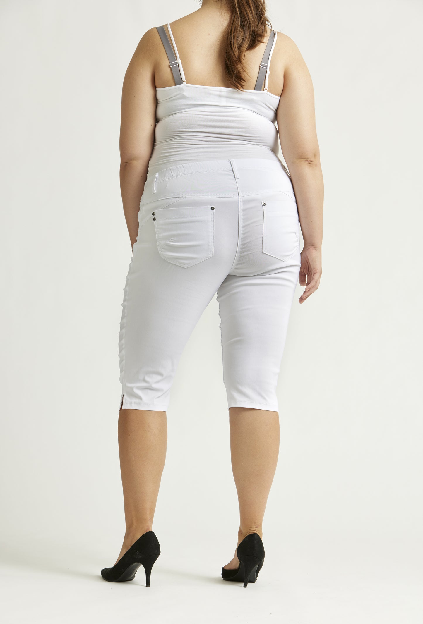 Zhenzi Twist 189 - Twist Fit Bengaline capri White
