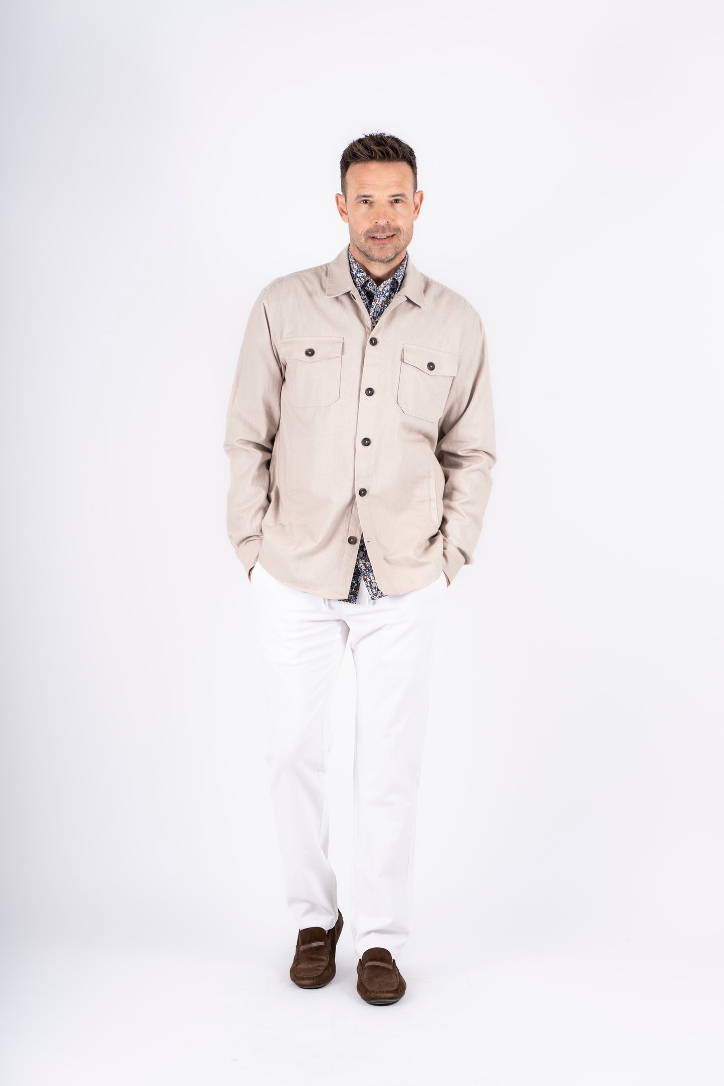 Pre-End Halton overshirt ultra light sand