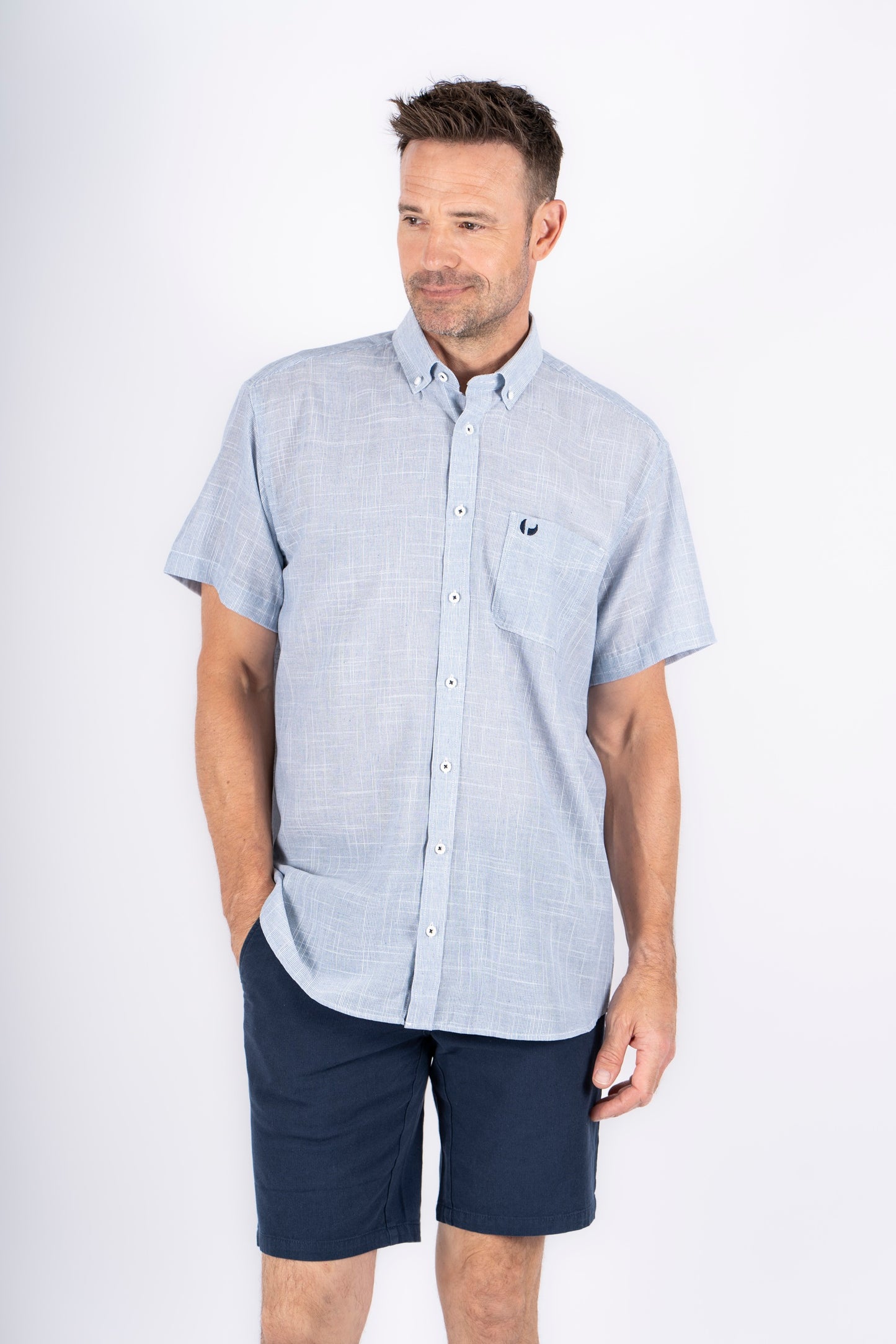 Pre-End Edwin overhemd blue