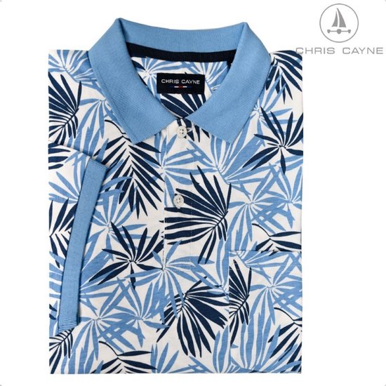 Chris Cayne polo blauw silver lake