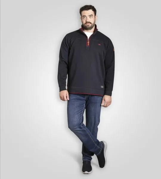 D555 Leicester- 1 Sweater Blauw Big Men Size