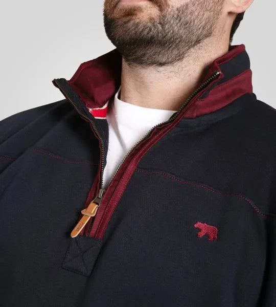 D555 Leicester- 1 Sweater Blauw Big Men Size