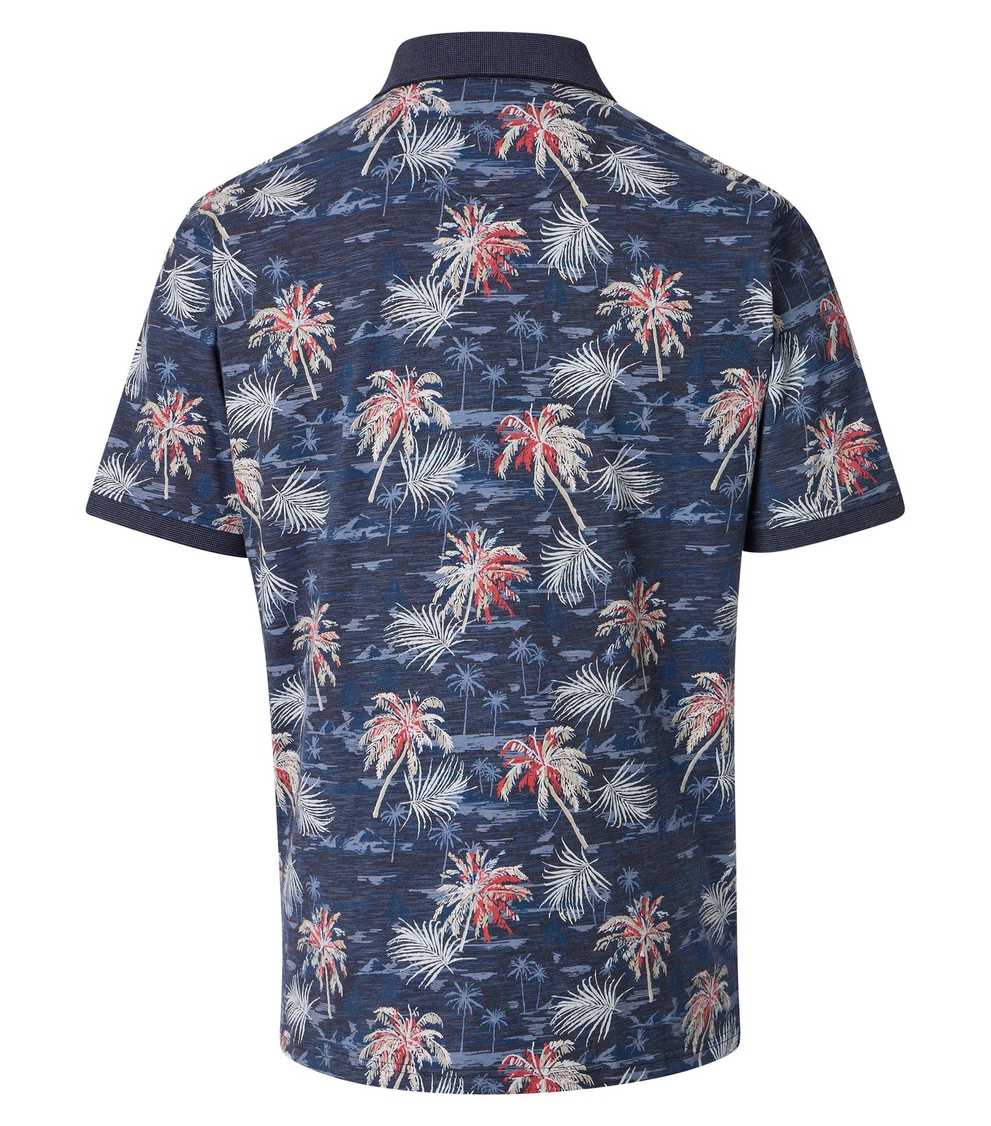 CASAMODA PATTERNED POLO KLEUR DARK NAVY
