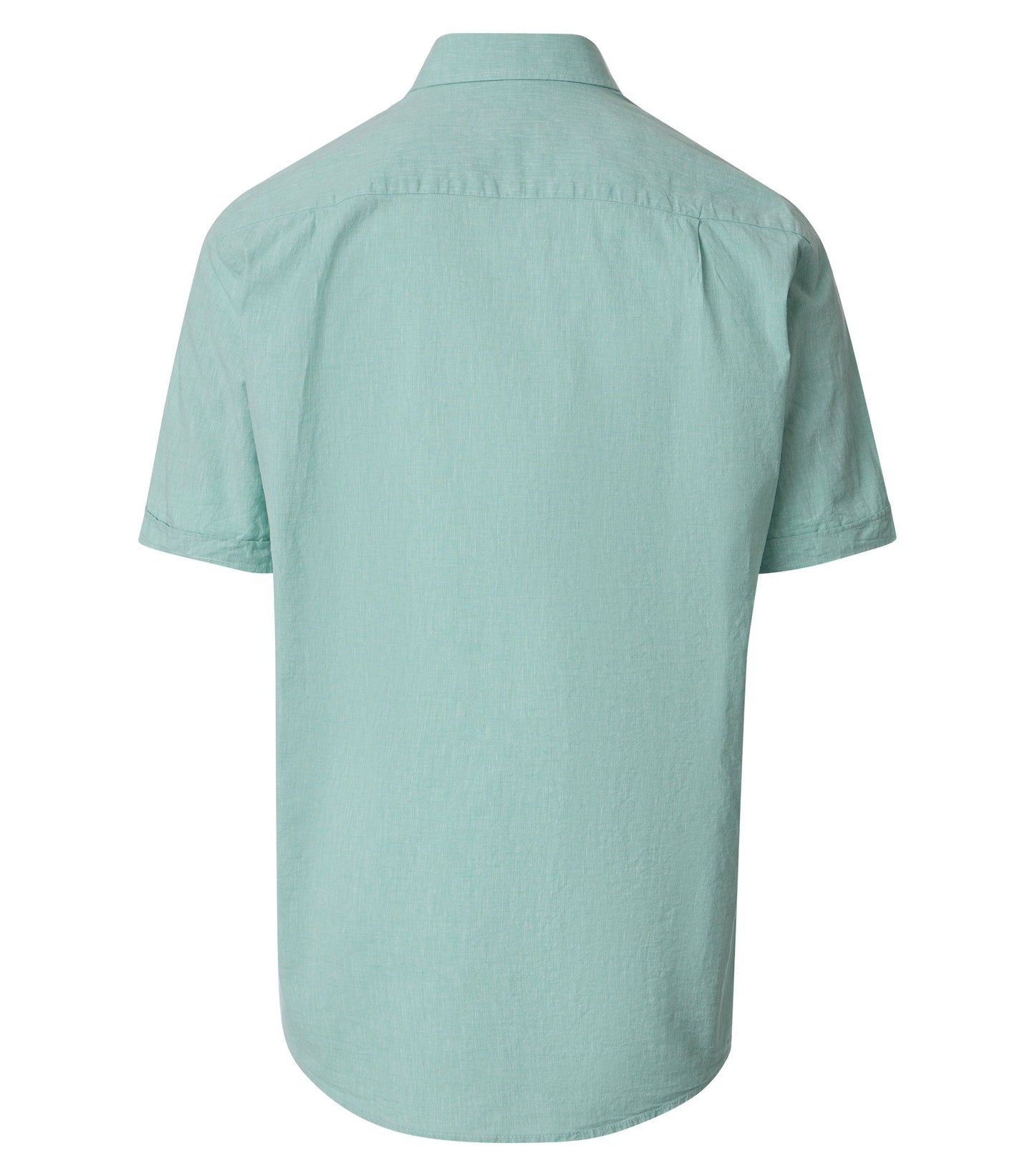 Casa Moda Overhemd Korte mouw Groen Linnen blend