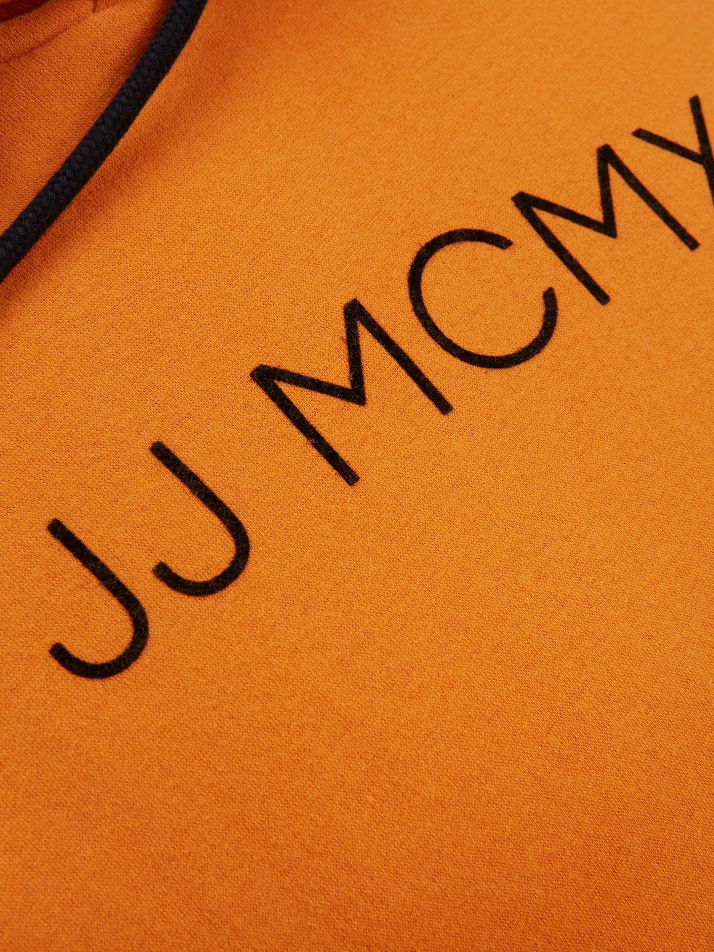 JACK&JONES JJHUGO FLOCK SWEAT HOOD PLS ORANJE