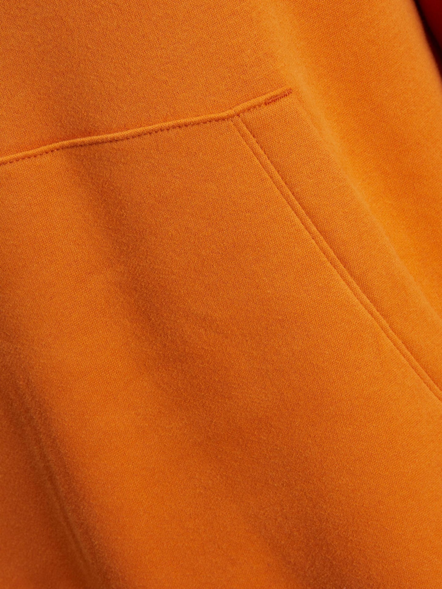 JACK&JONES JJHUGO FLOCK SWEAT HOOD PLS ORANJE