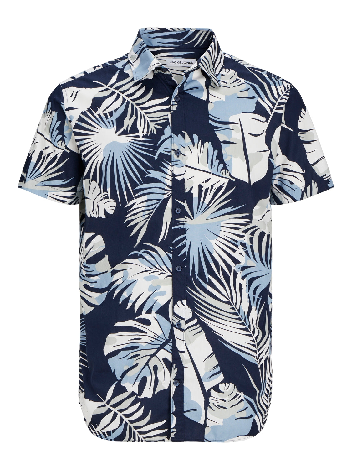 JACK&JONES JJJOSHUA FLORAL SHIRT BLAUW