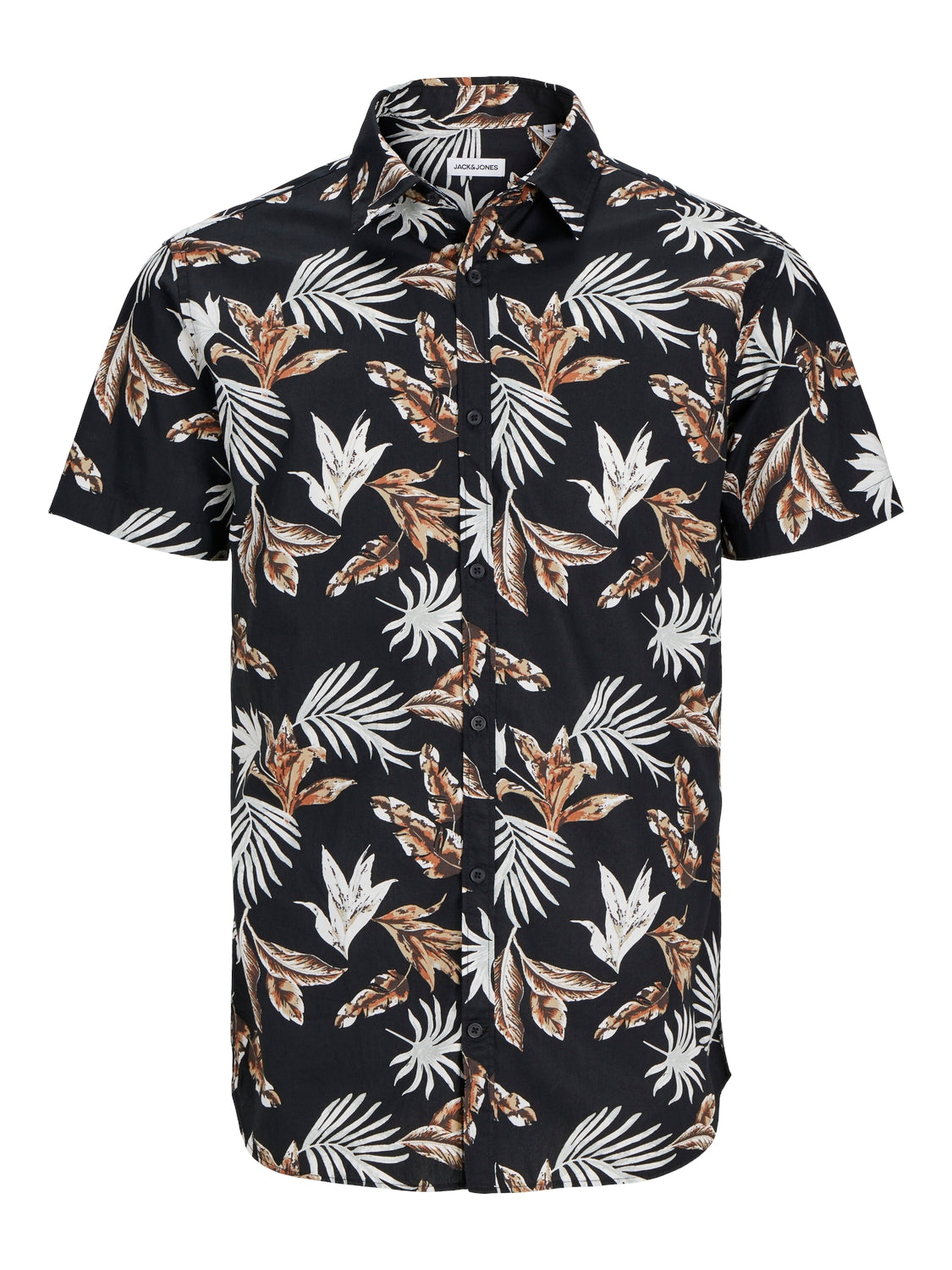JACK&JONES JJJOSHUA FLORAL SHIRT ZWART