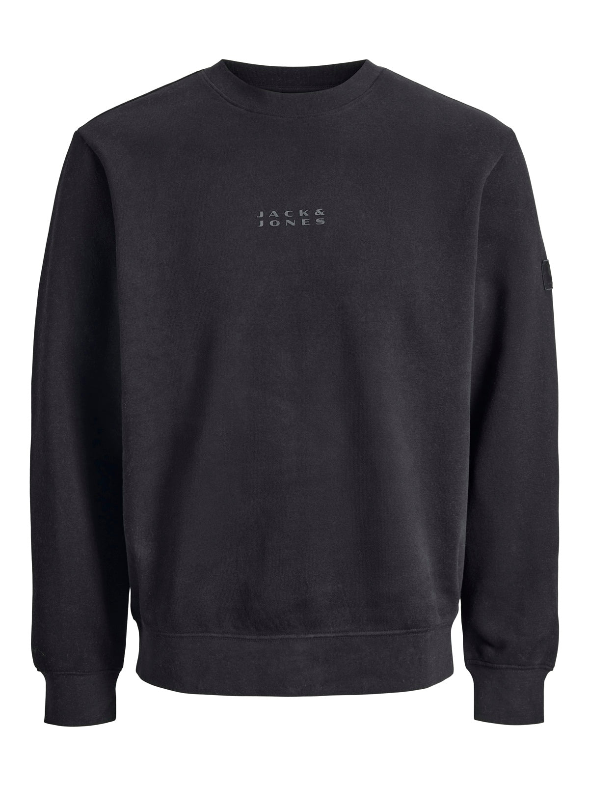JACK&JONES JCOPOINT SWEAT BADGE CREW NECK PLS Zwart/Grijs