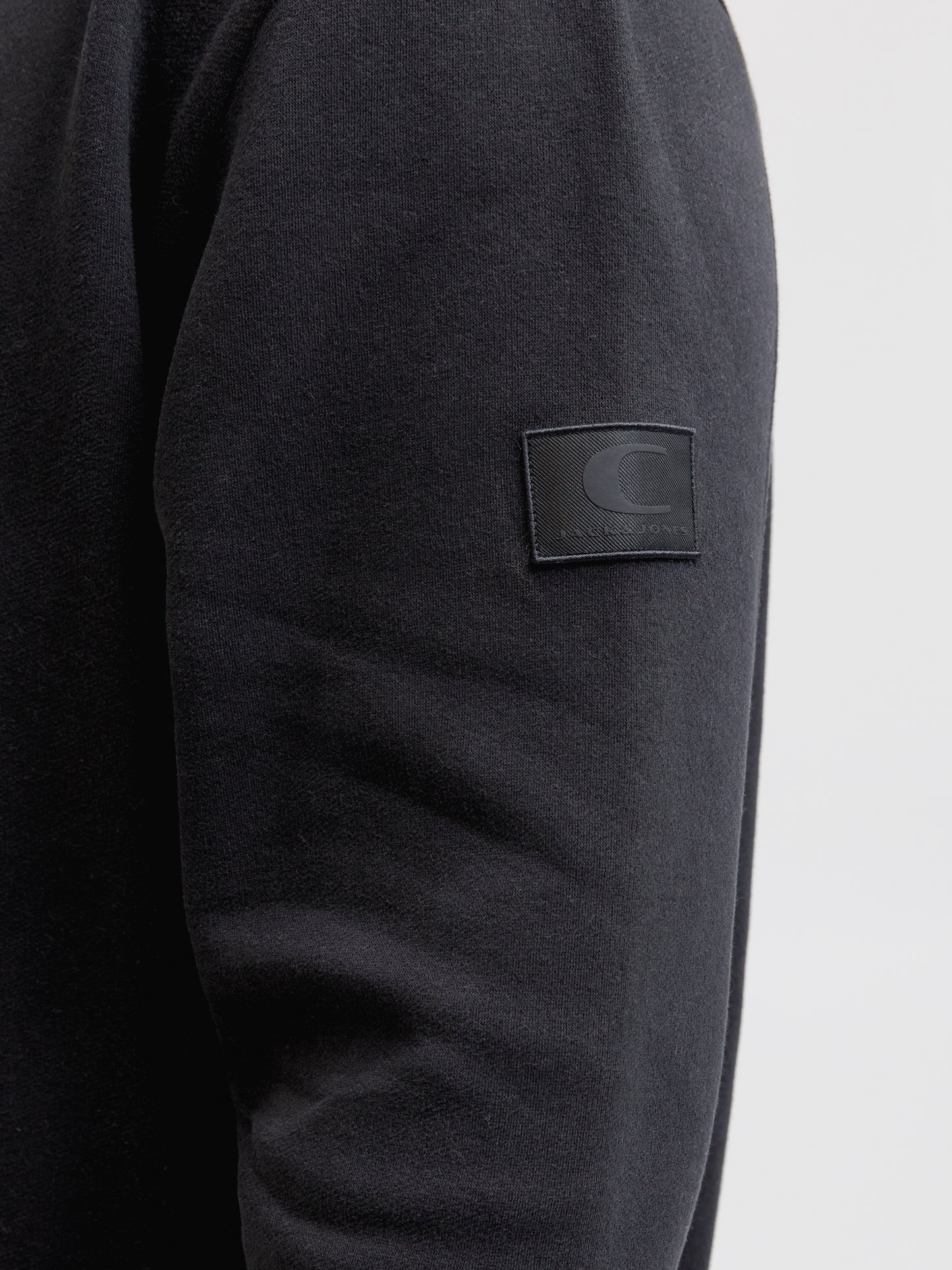 JACK&JONES JCOPOINT SWEAT BADGE CREW NECK PLS Zwart/Grijs