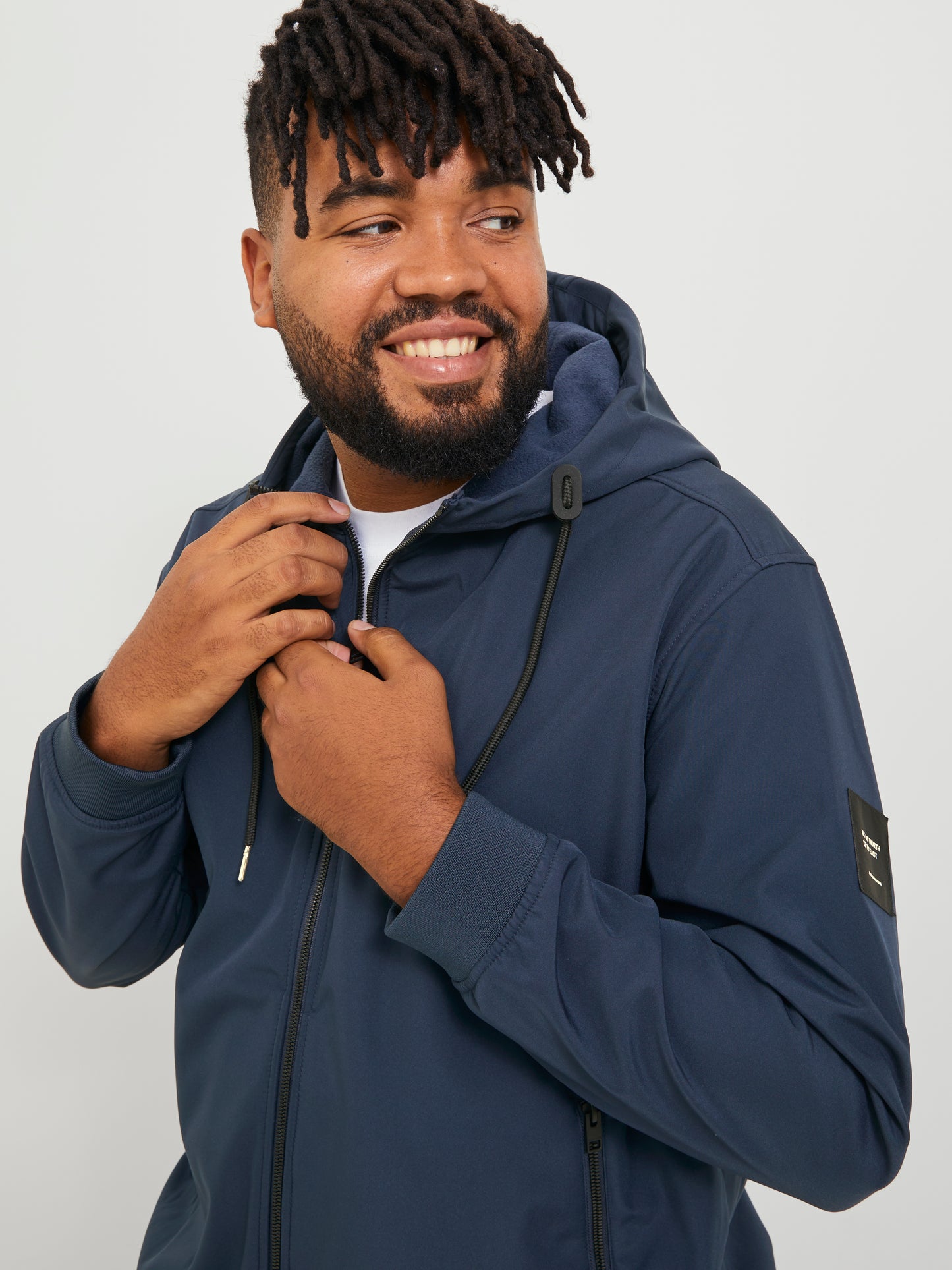 JACK&JONES JJEBASIC SOFTSHELL HOOD NOOS PLS BLAUW