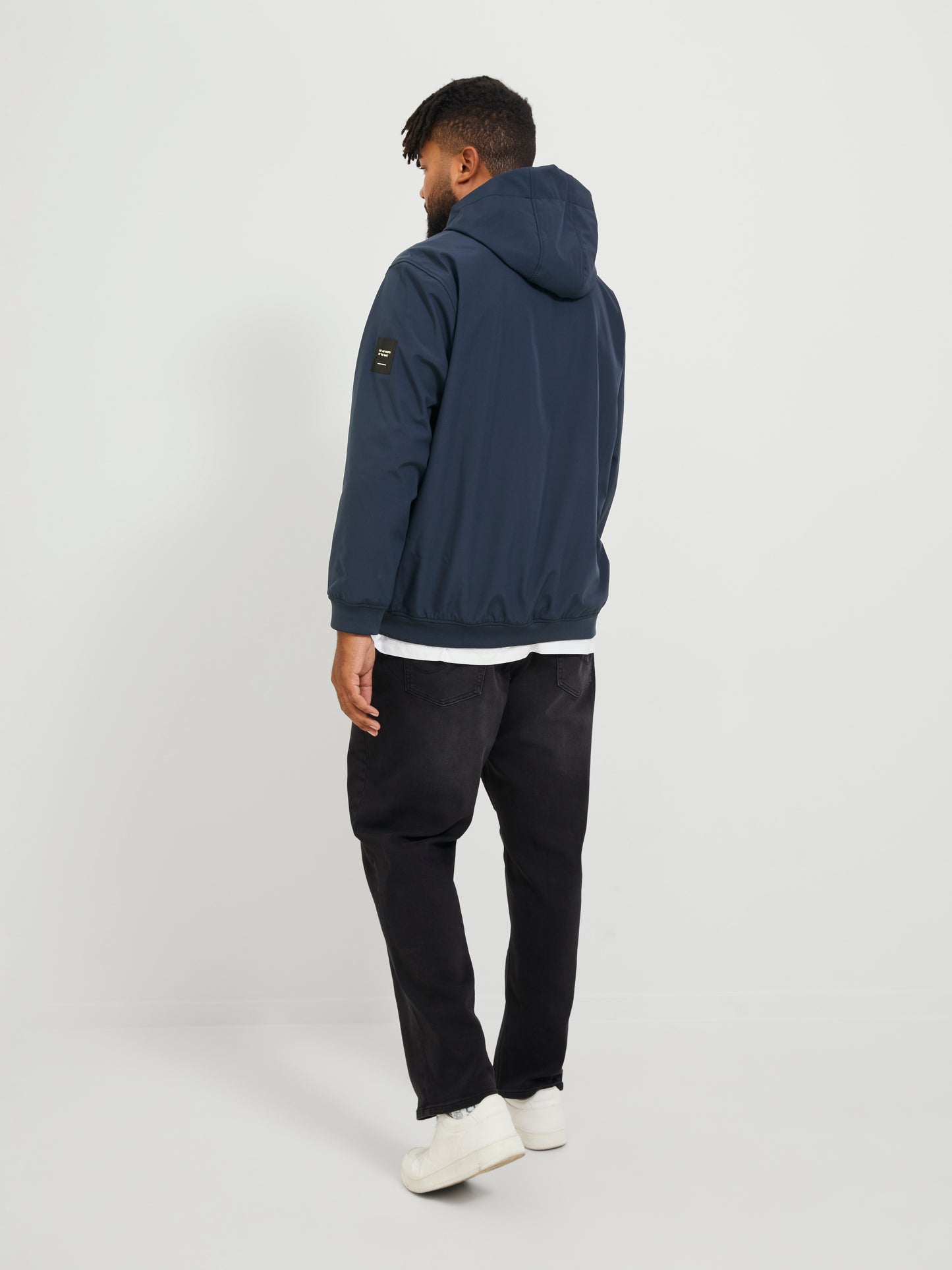 JACK&JONES JJEBASIC SOFTSHELL HOOD NOOS PLS BLAUW