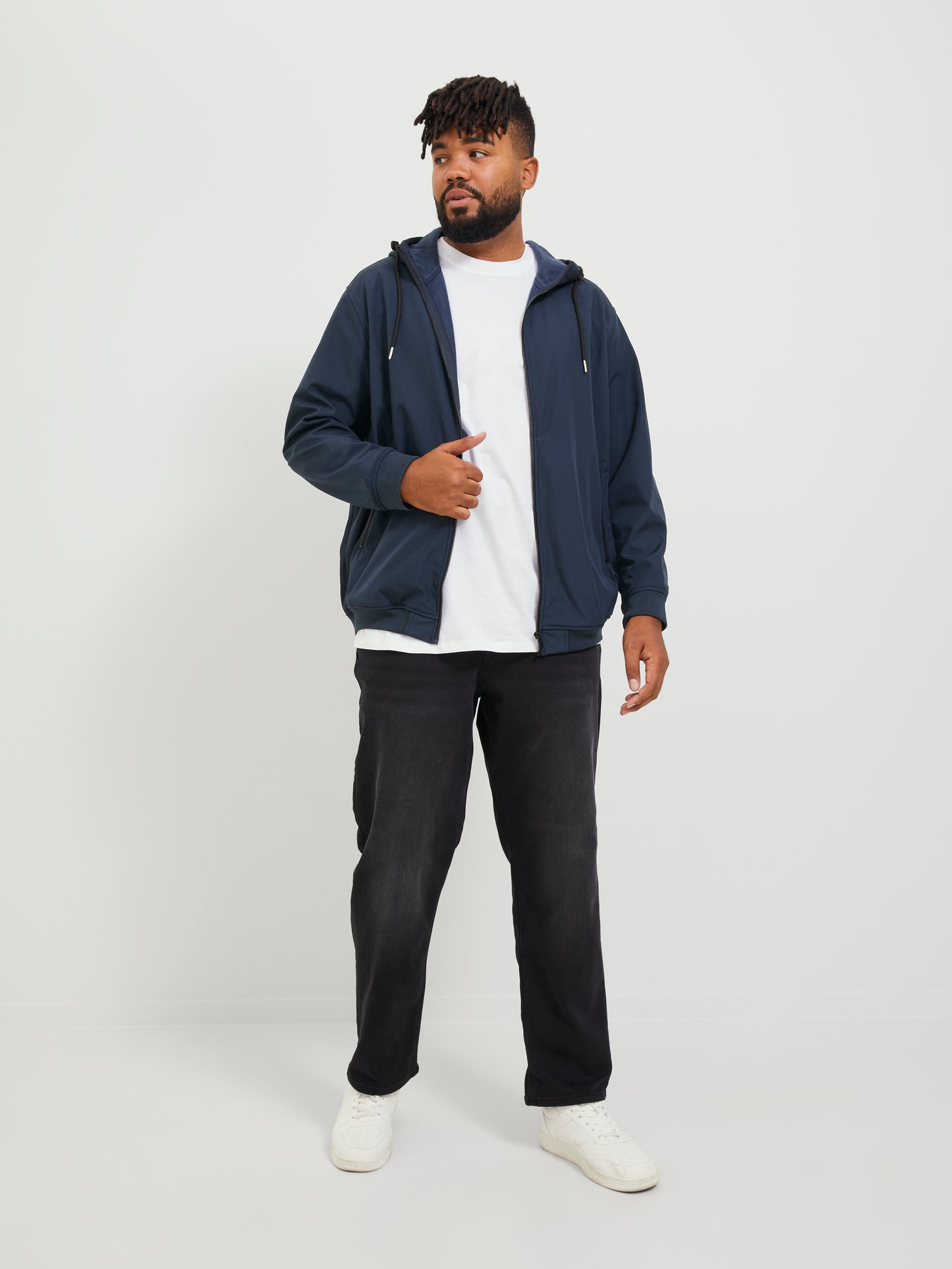 JACK&JONES JJEBASIC SOFTSHELL HOOD NOOS PLS BLAUW