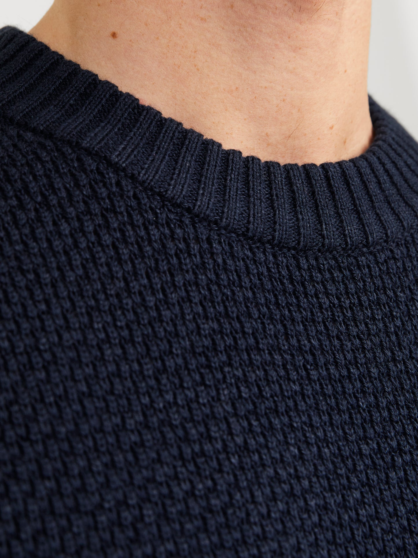 JOREATON KNIT CREW NECK BF PLS BLAUW