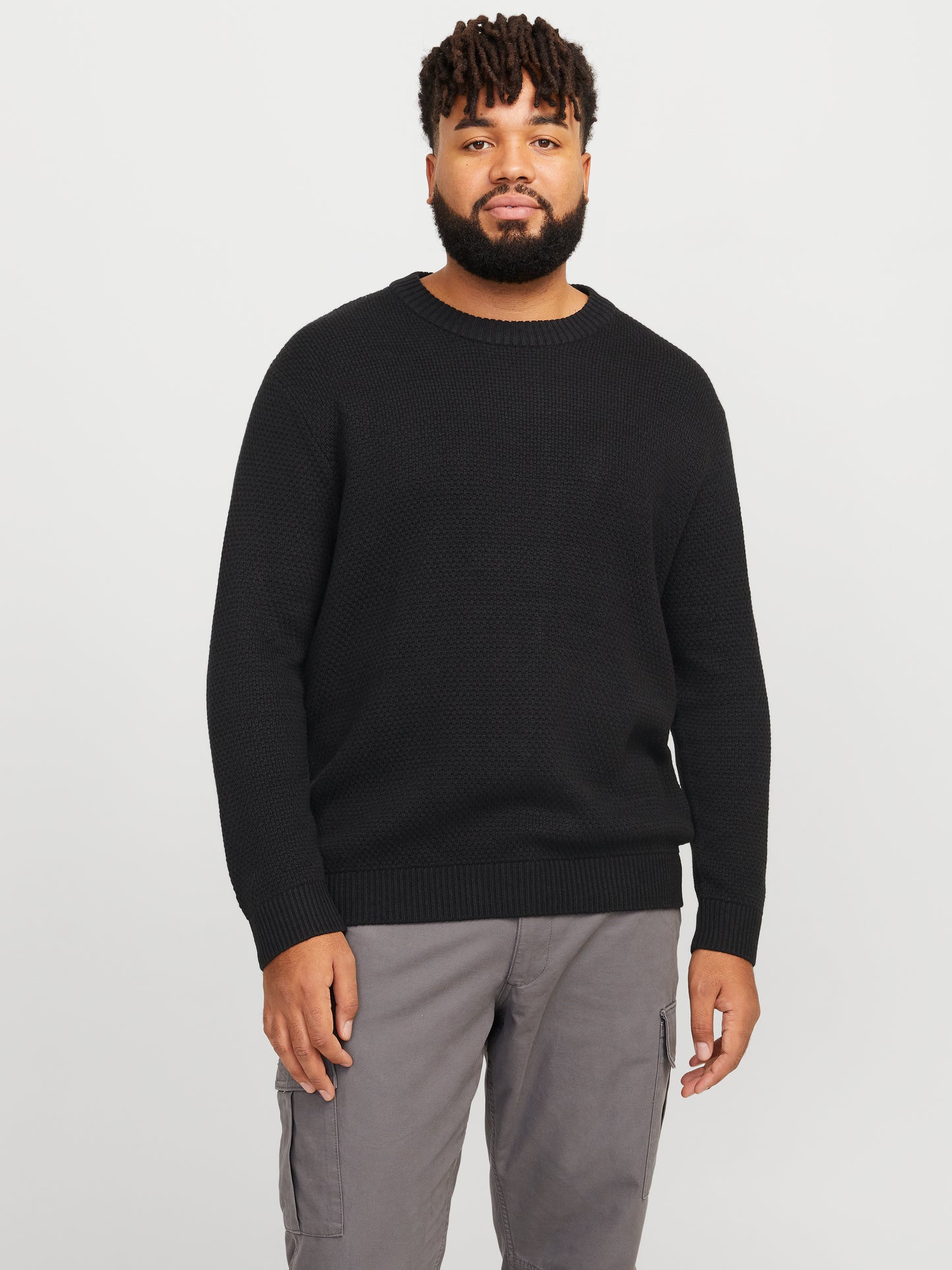 JOREATON KNIT CREW NECK BF PLS ZWART