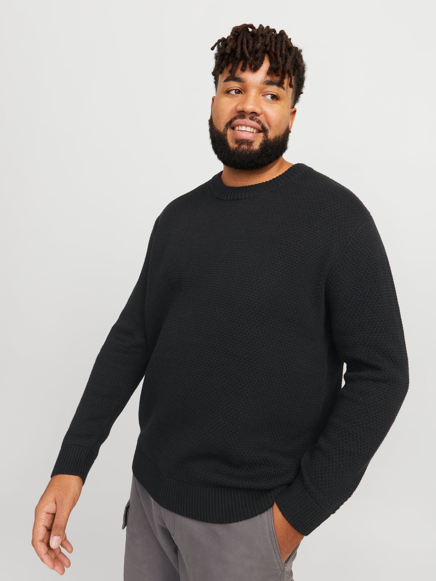 JOREATON KNIT CREW NECK BF PLS ZWART