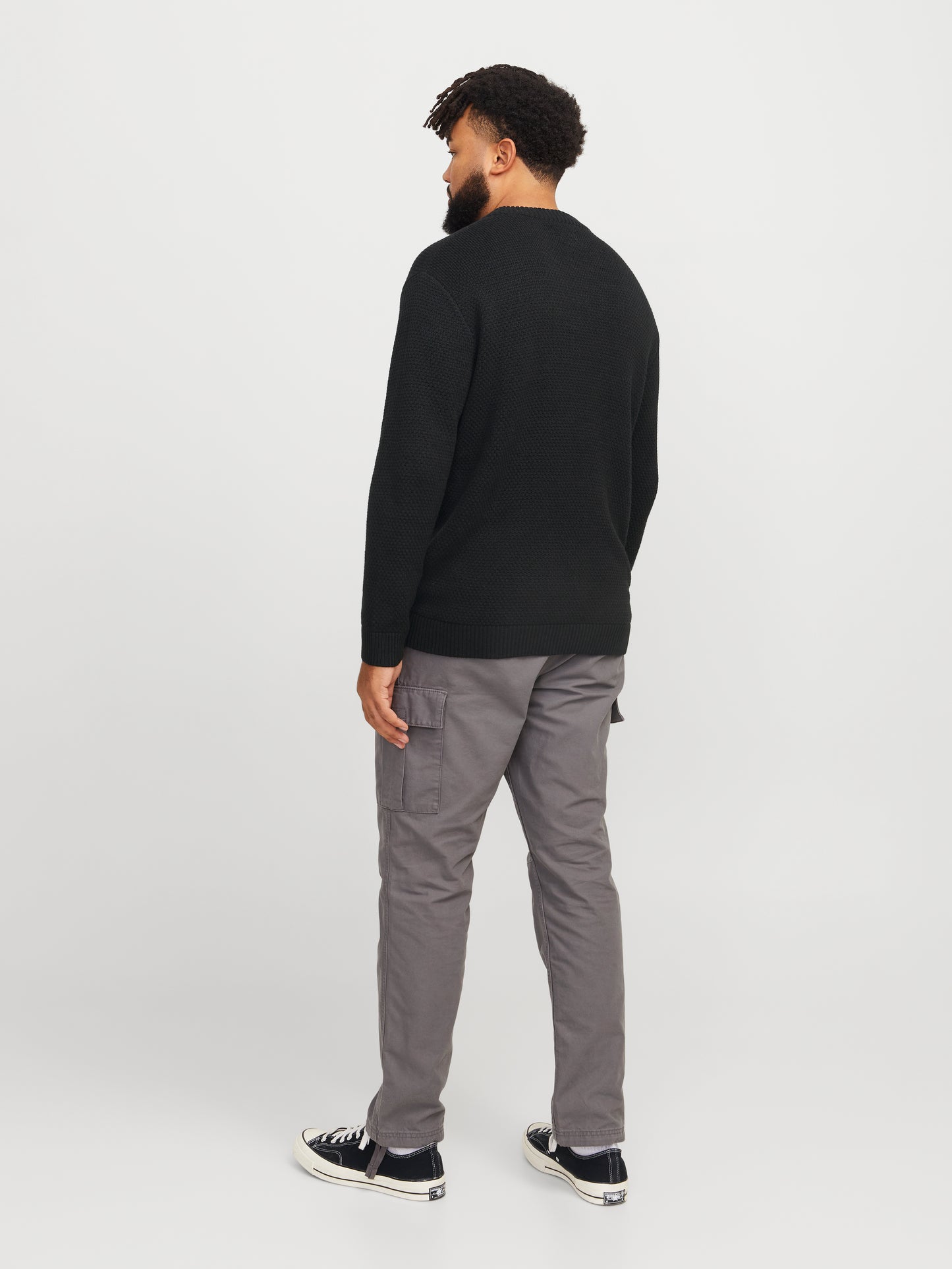 JOREATON KNIT CREW NECK BF PLS ZWART