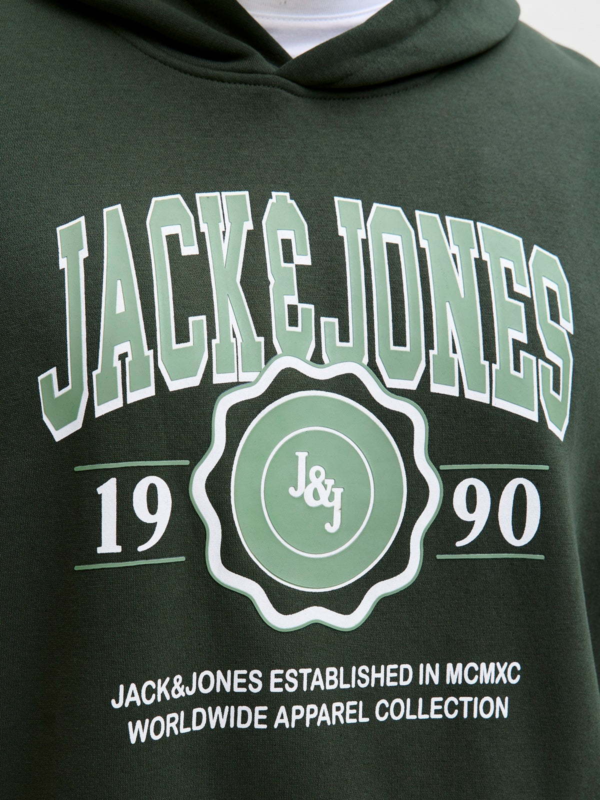 JACK&JONES JJMAKO SWEAT HOOD Kleur Groen
