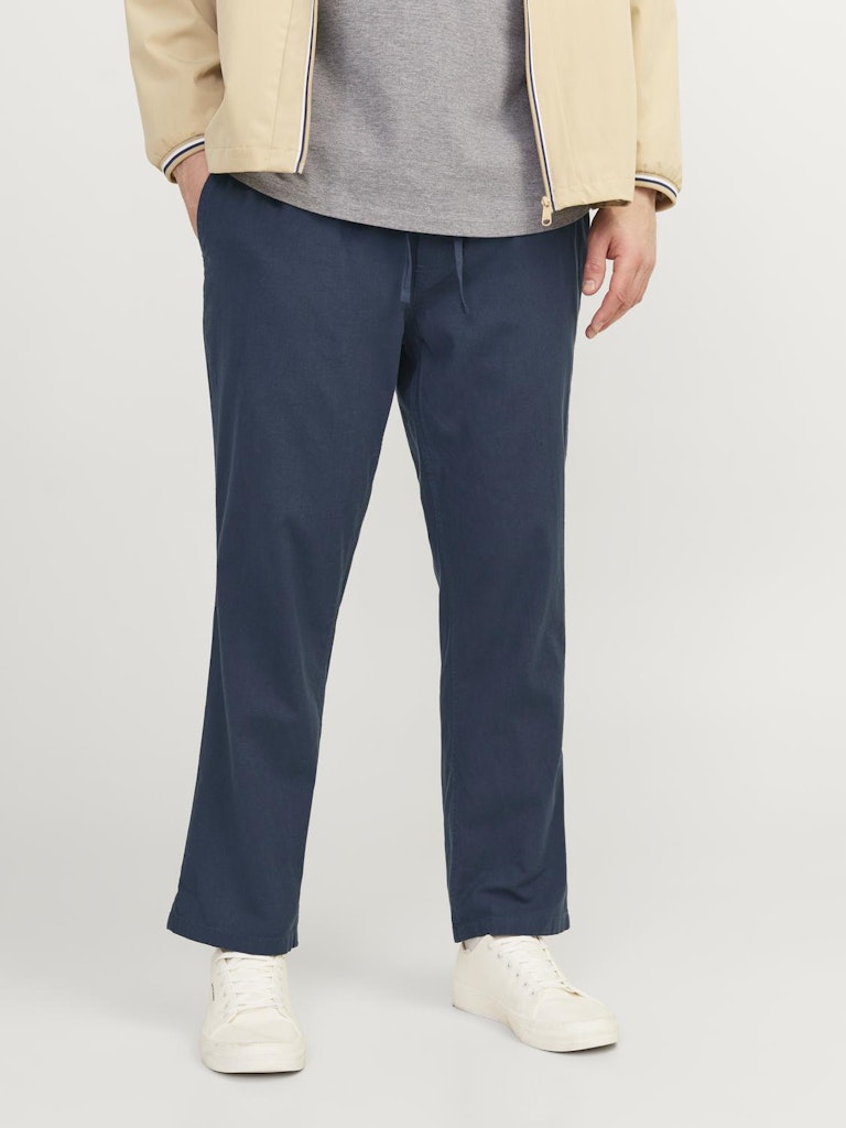 Jack & Jones PLUS JPSTACE JJBREEZE LINEN BLEND PLS Navy