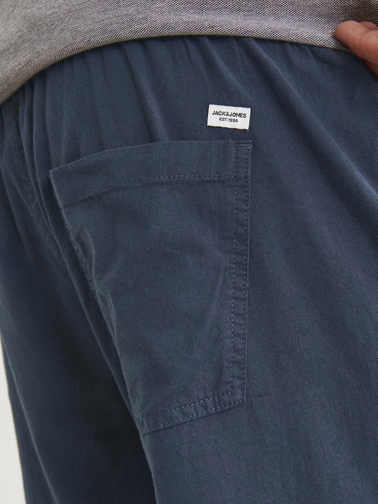 Jack & Jones PLUS JPSTACE JJBREEZE LINEN BLEND PLS Navy