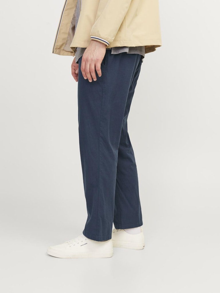 Jack & Jones PLUS JPSTACE JJBREEZE LINEN BLEND PLS Navy