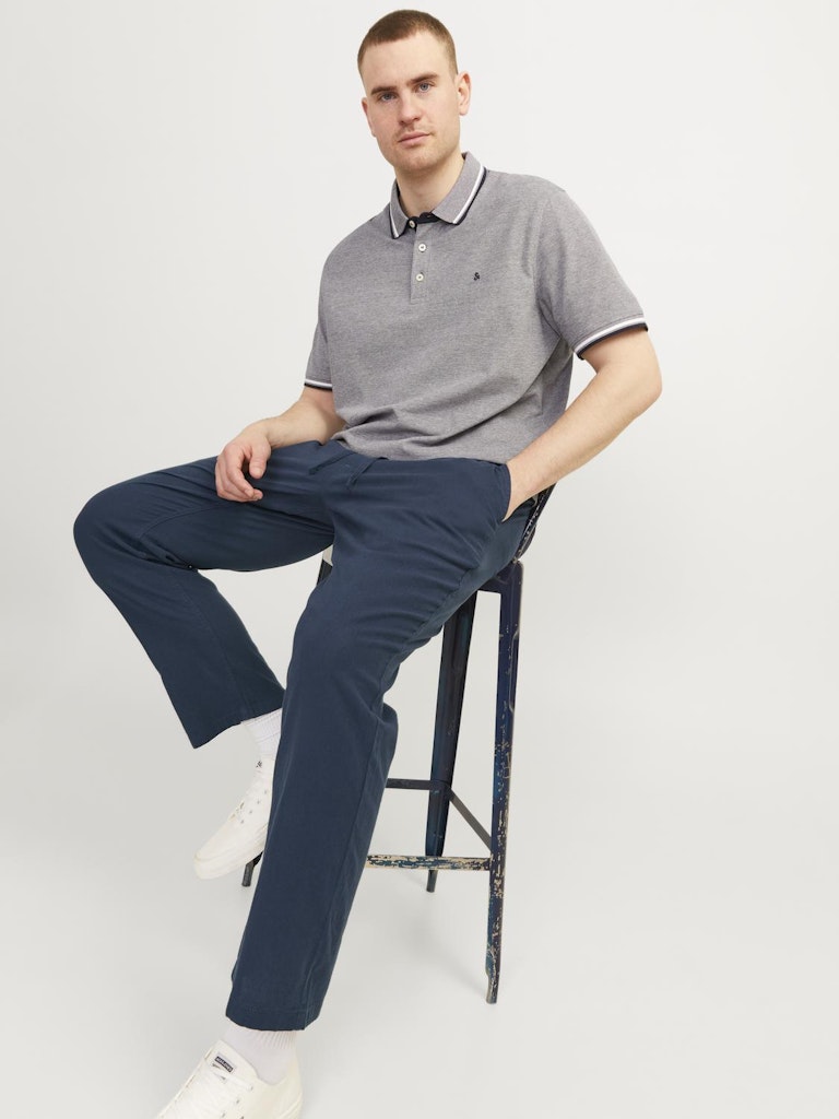 Jack & Jones PLUS JPSTACE JJBREEZE LINEN BLEND PLS Navy