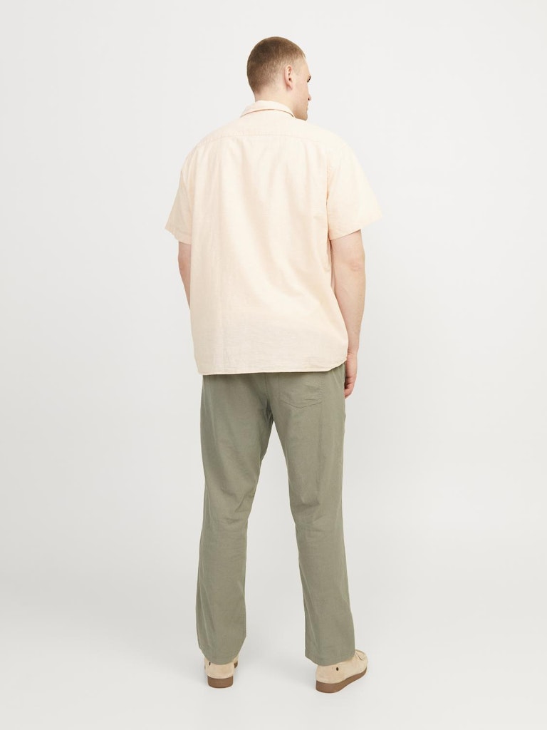 Jack & Jones PLUS JPSTACE JJBREEZE LINEN BLEND PLS Deep Lichen Green