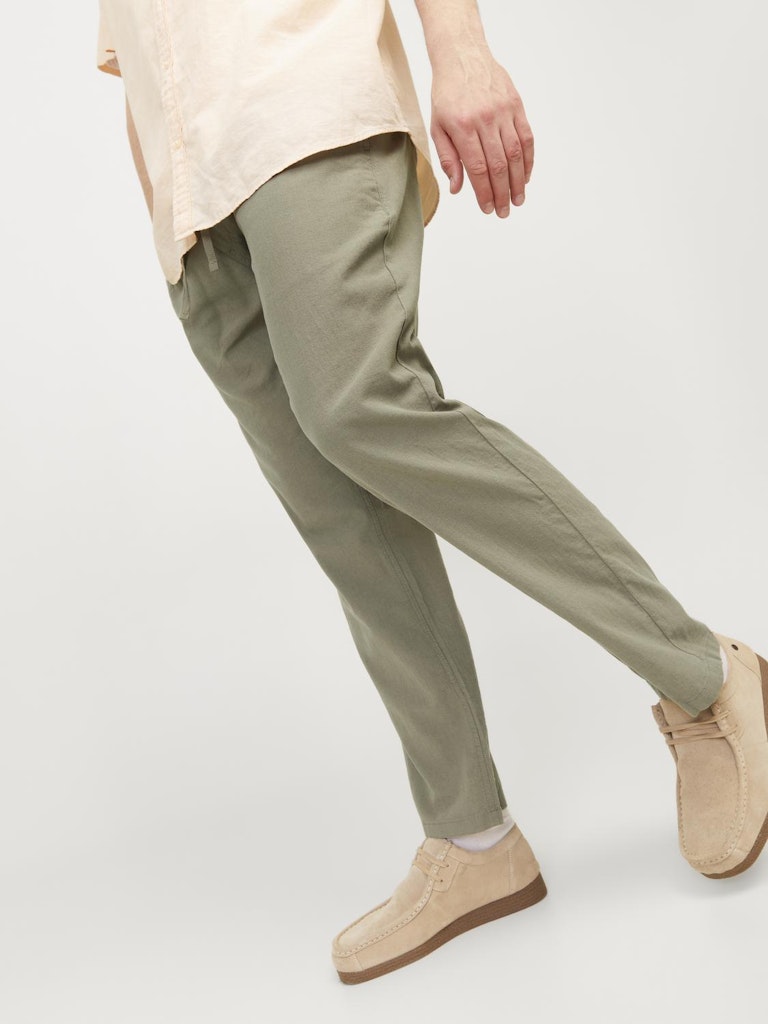 Jack & Jones PLUS JPSTACE JJBREEZE LINEN BLEND PLS Deep Lichen Green