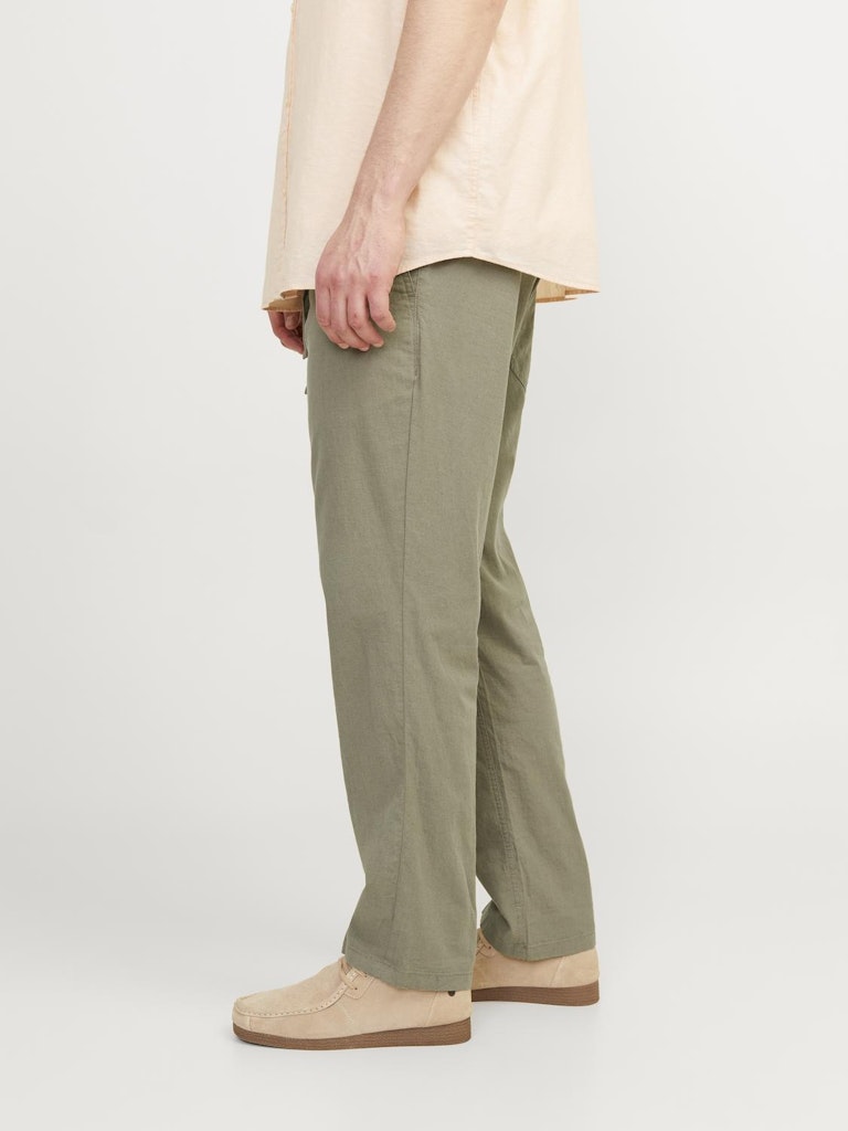 Jack & Jones PLUS JPSTACE JJBREEZE LINEN BLEND PLS Deep Lichen Green