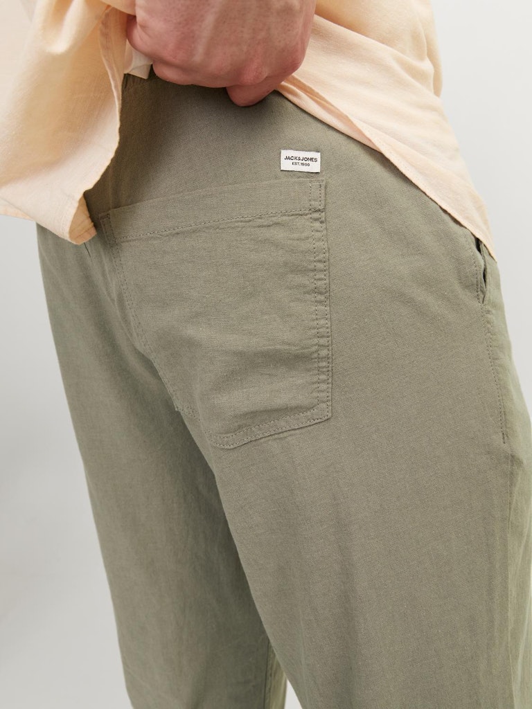 Jack & Jones PLUS JPSTACE JJBREEZE LINEN BLEND PLS Deep Lichen Green