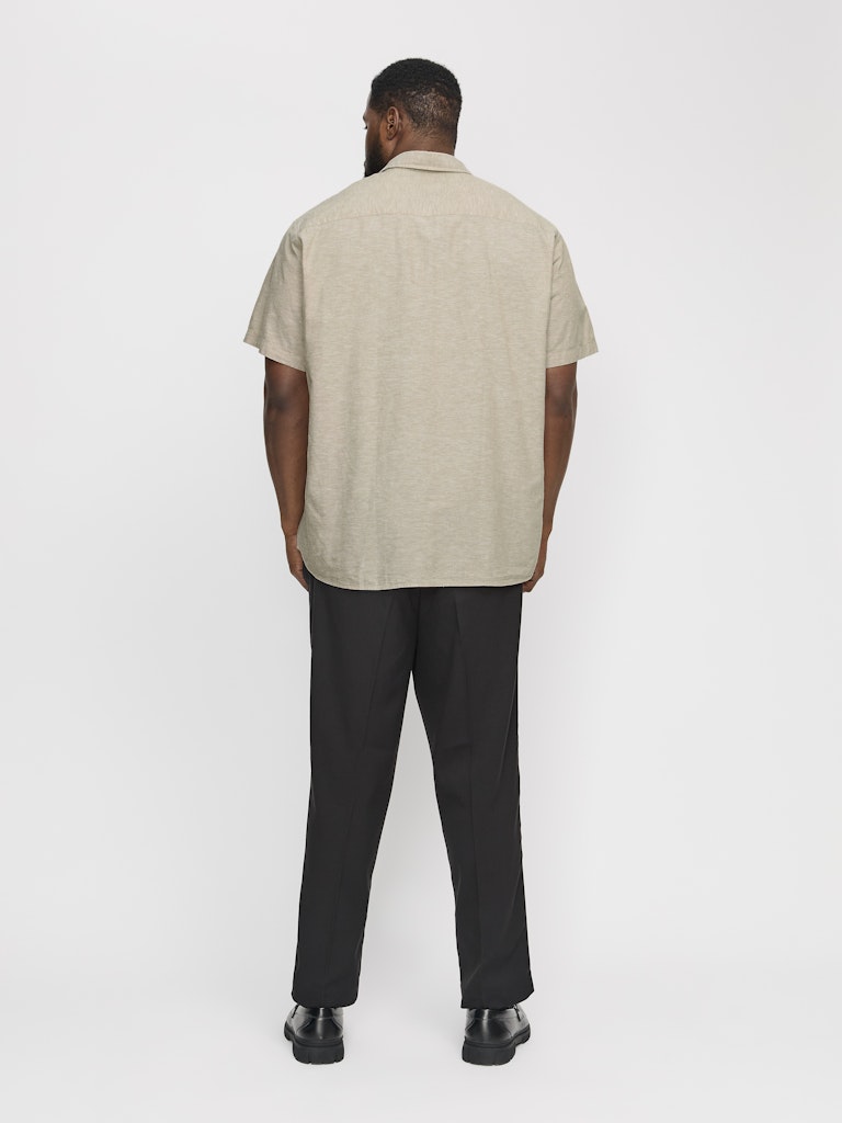 Jack & Jones PLUS JJEBREEZE LINEN BLEND SHIRT SS SN PLS