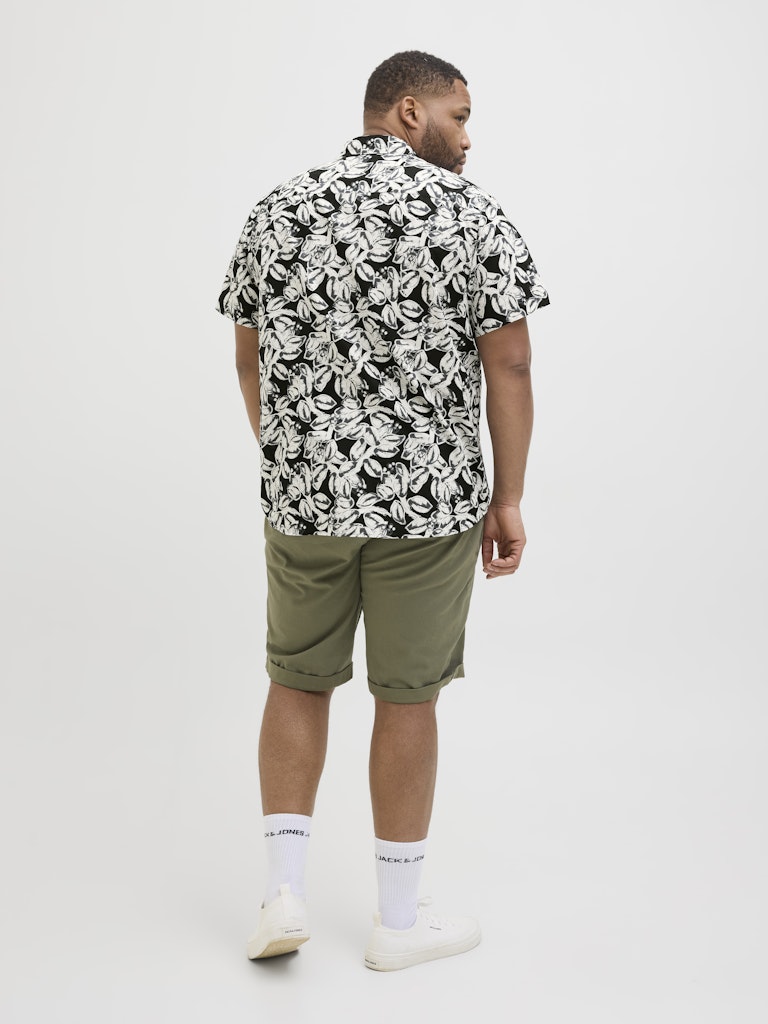 Jack & Jones JORJOSHUA SPLIT AOP SHIRT SS PLS Black
