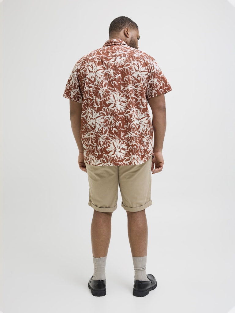 Jack & Jones JORJOSHUA SPLIT AOP SHIRT SS PLS Arabian Spice