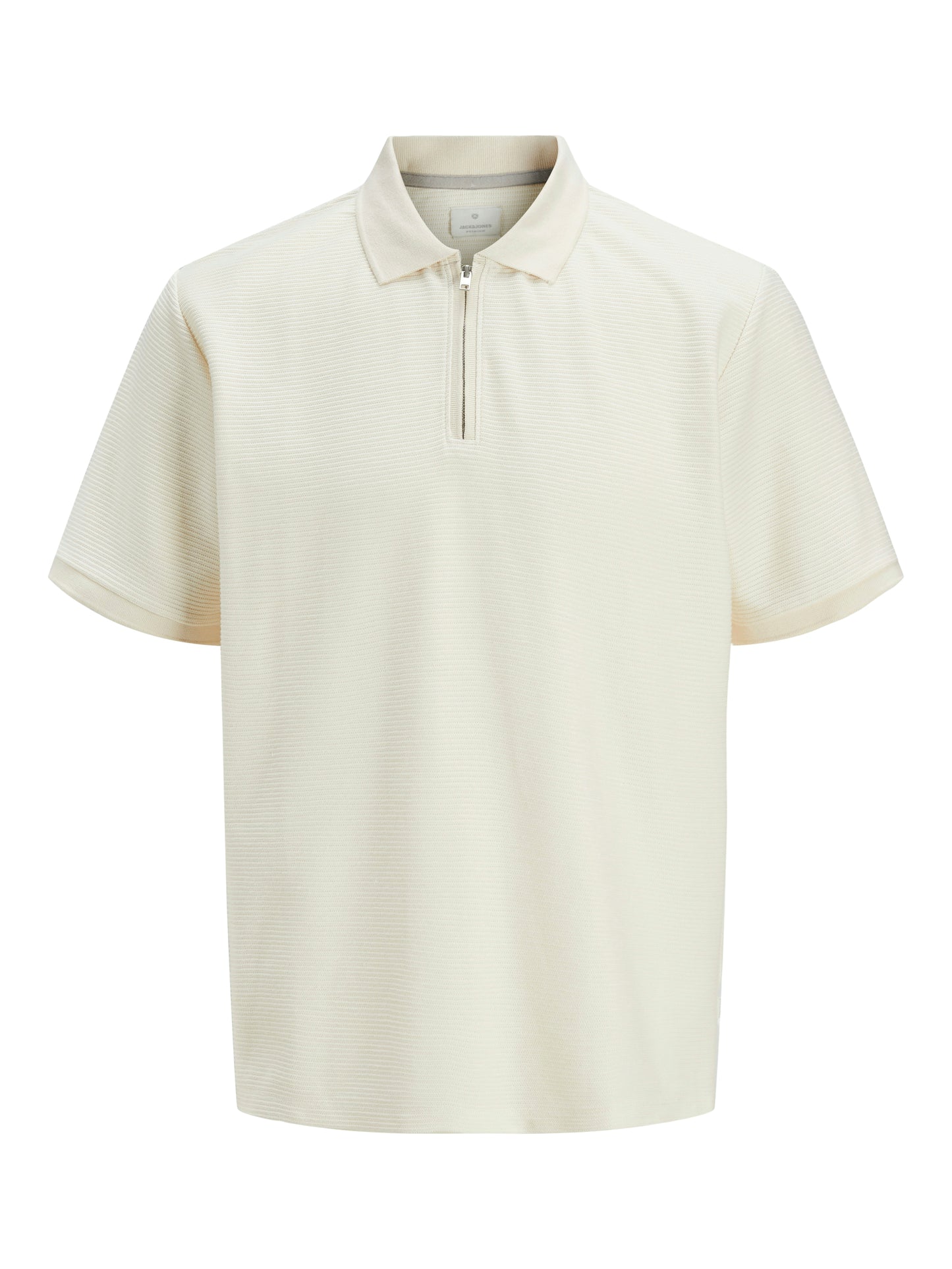 Jack & Jones JPRCCRONNIE SS ZIP POLO PLS WIT