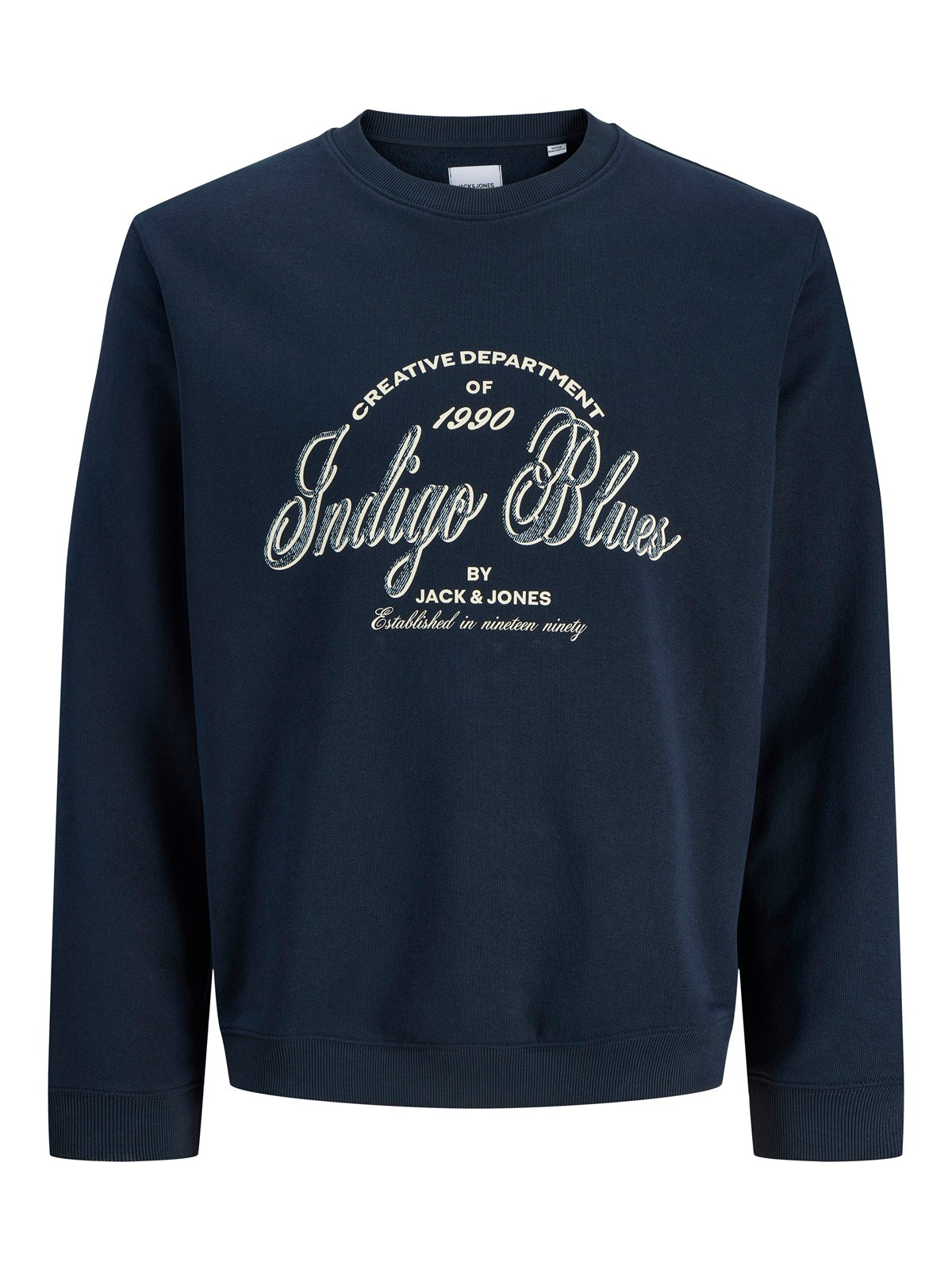 JACK&JONES JJEDENVER GRAPHIC SWEAT CREW NECK PLS BLAUW
