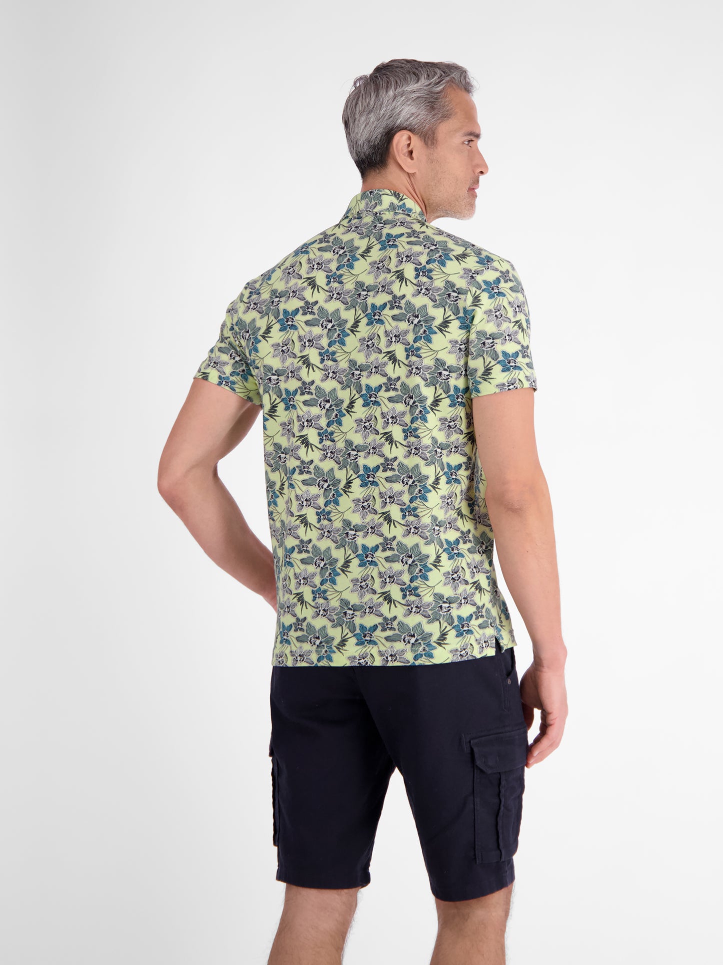 LERROS POLO GEEL PRINT