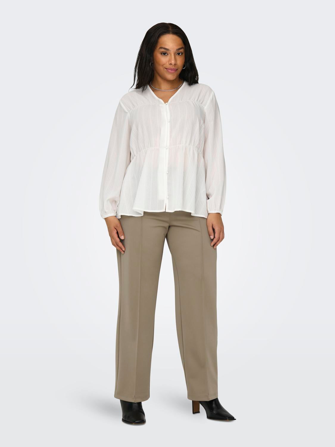 Only Carmakoma Carlaurel broek medium bruin