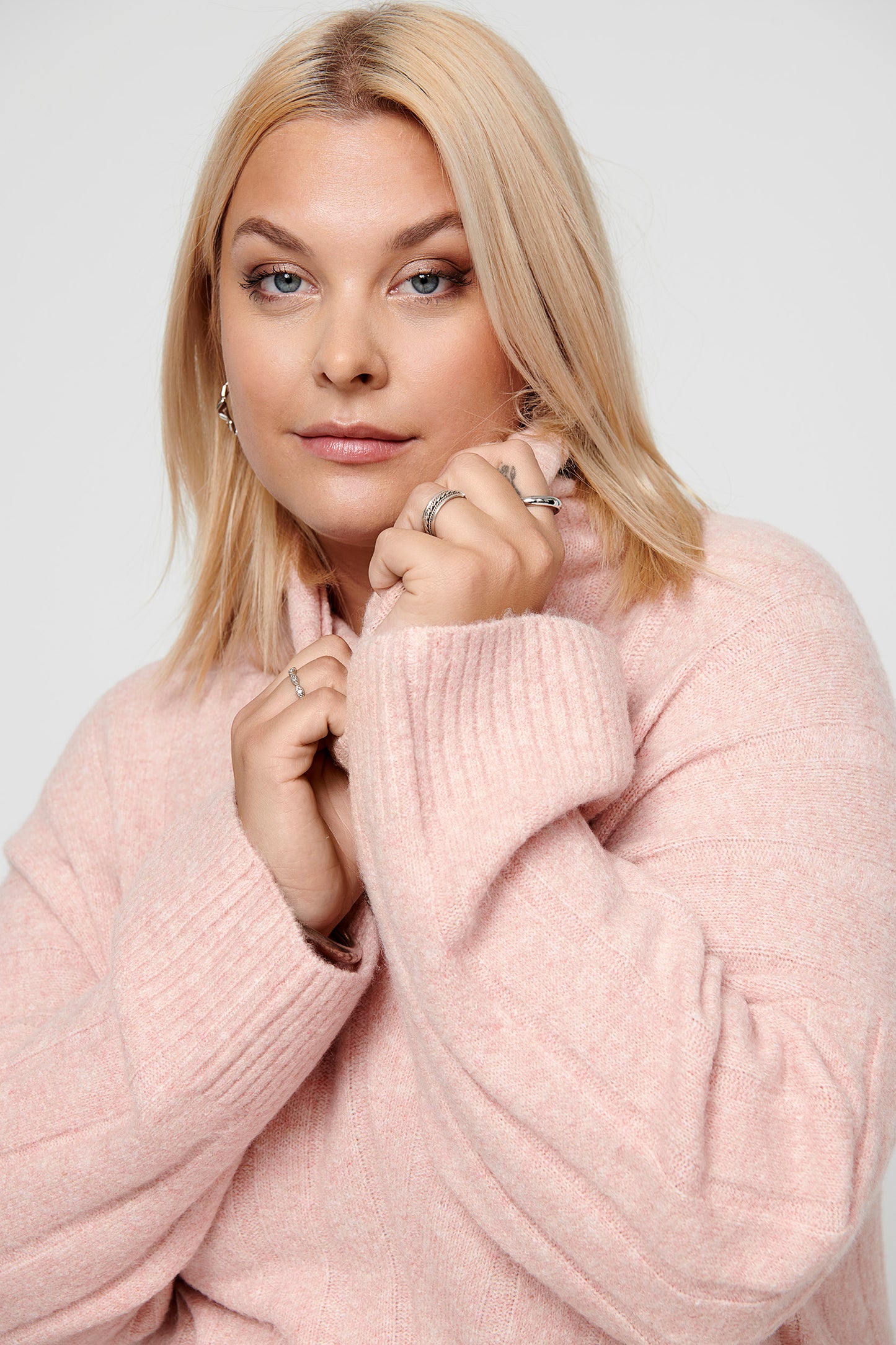 Only Carmakoma CARJEANETT LIFE L/S RIB ROLLNECK KNT