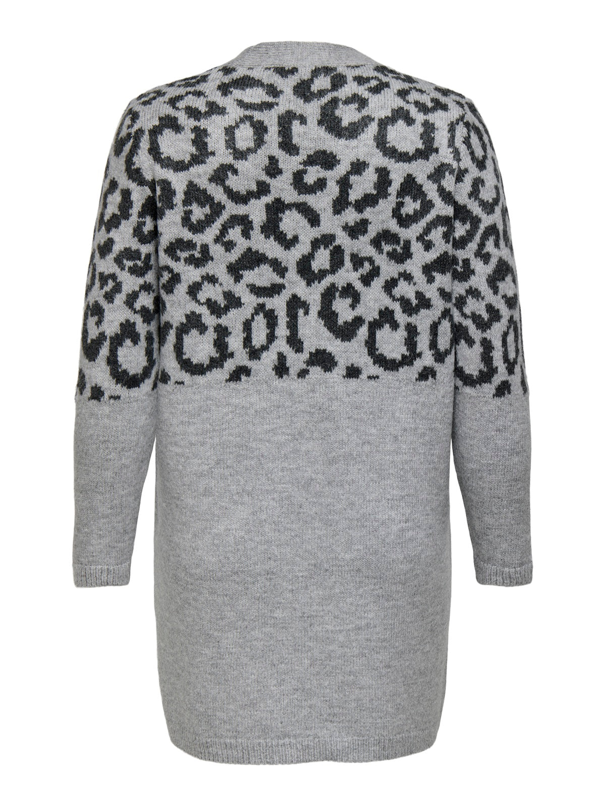 ONLY CARMAKOMA CARJADE ANIMAL L/S CARDIGAN KNT GRIJS