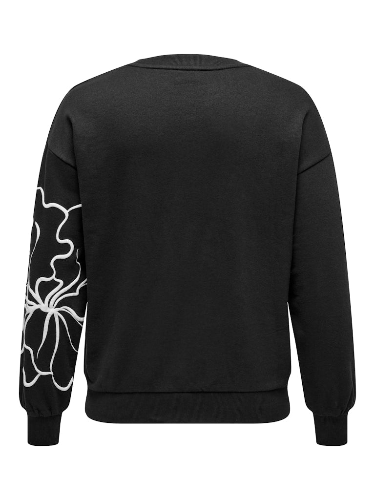 Only Carmakoma CARODESSA L/S O-NECK SWT JRS Black