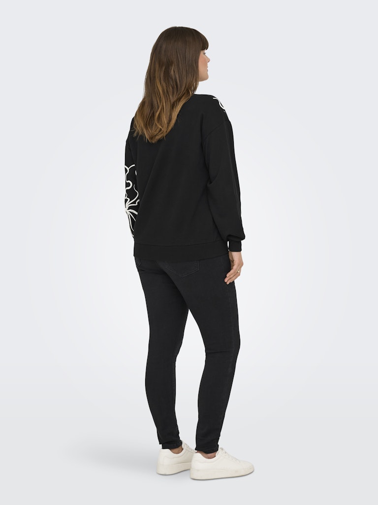 Only Carmakoma CARODESSA L/S O-NECK SWT JRS Black